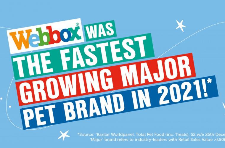 Webbox was the fastest growing major pet brand in 2021